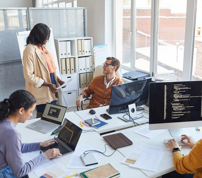 Office with diverse people