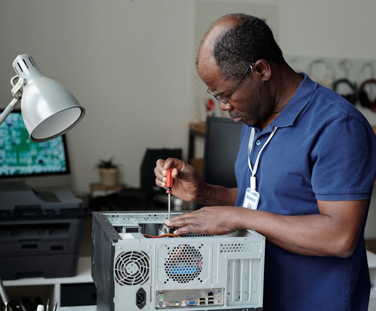 I.T engineer working