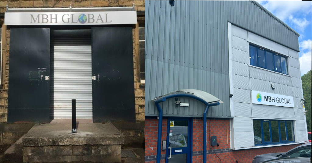 picture showing MBH Global Ltd old building and new building