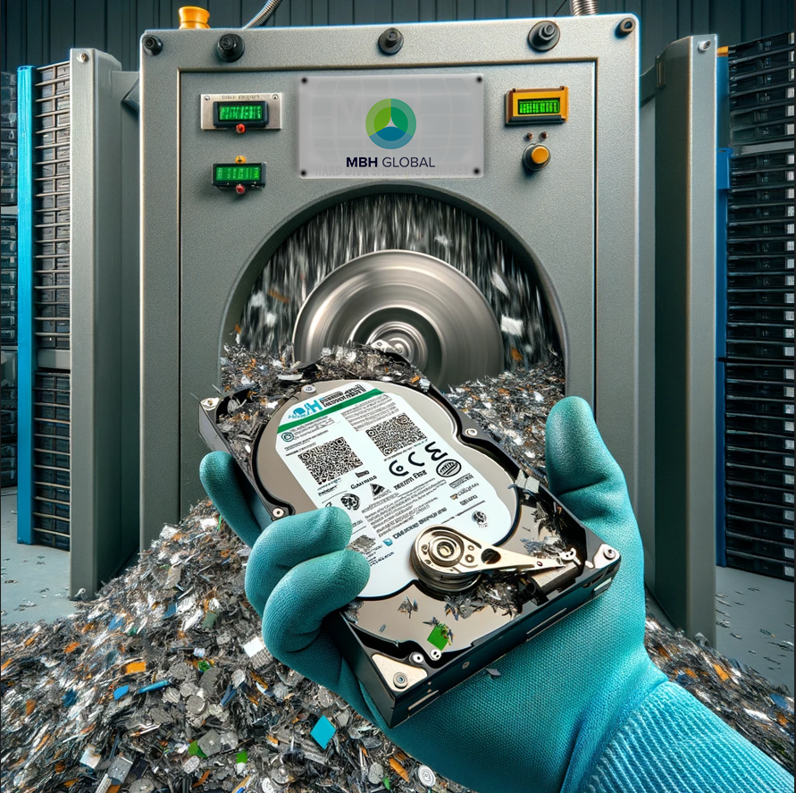 Image showing hard drives being shredded